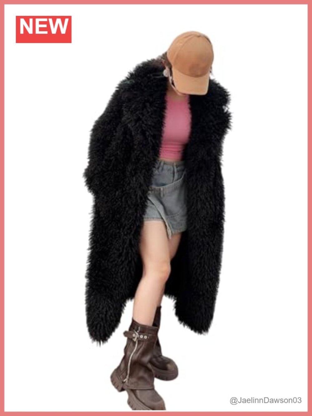 Womens Long Faux Mongolian Fur Coat Fluffy Shaggy Overcoat Fuzzy Warm Jacket